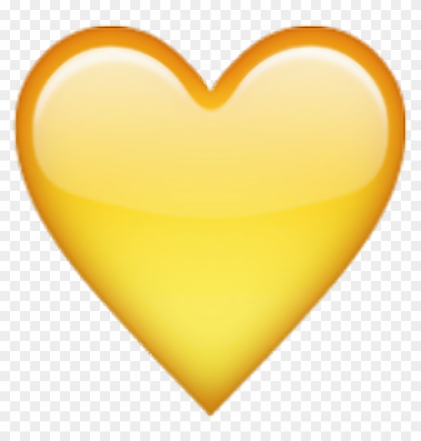 Yellow Tumblr Heart Emoji - Yellow Heart Emoji With Black Background Clipart #381084