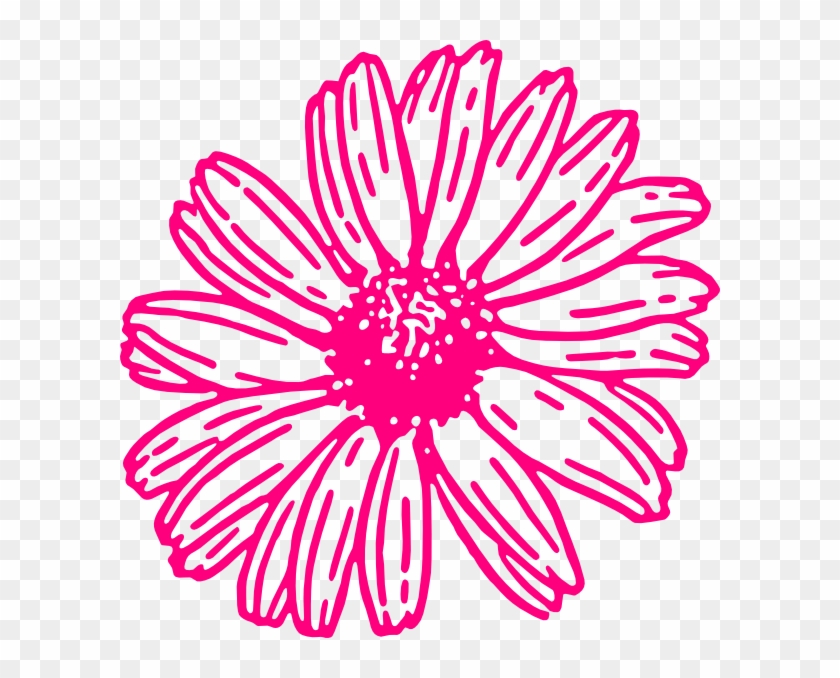 Daisies Clipart Gerberdaisyclipart Gerberdaisypink - Plants Clipart Black And White Daisy - Png Download