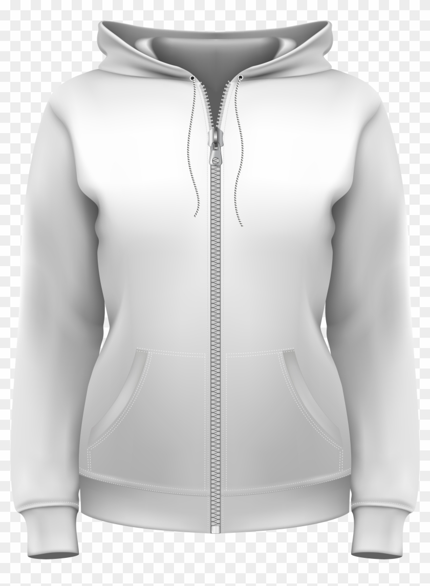 White Hoodie Png Clipart - 3d 옷 Transparent Png #381424