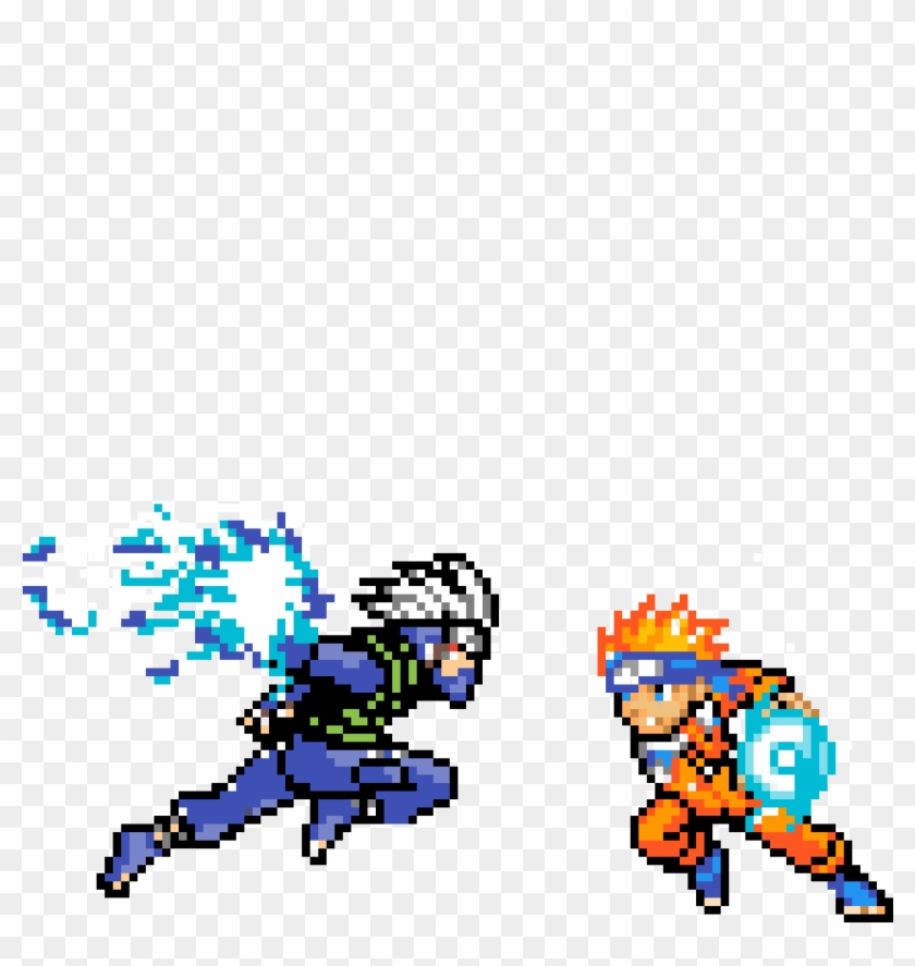 Naruto Vs Kakashi - Naruto Pixel Clipart