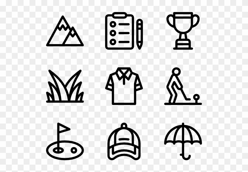 Golf - Golf Icons Clipart #382036