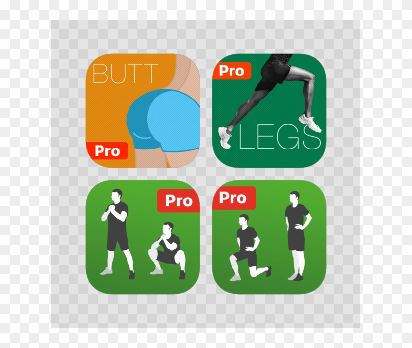Butt And Legs Trainings - Illustration Clipart