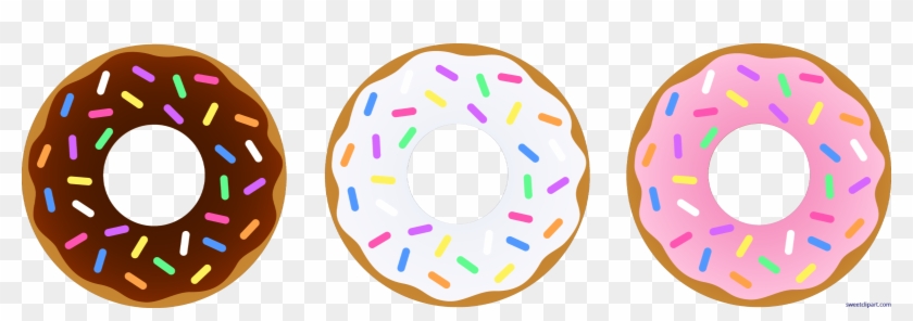 7756 X 2368 18 - Transparent Background Donut Clipart Png