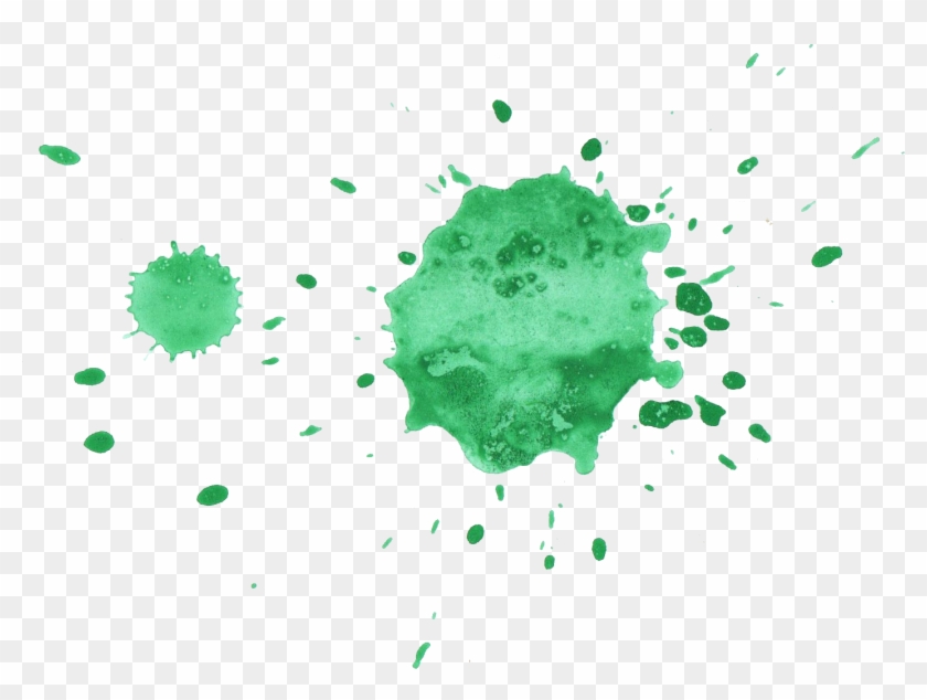 16 Green Watercolor Splatter - Circle Clipart #382758
