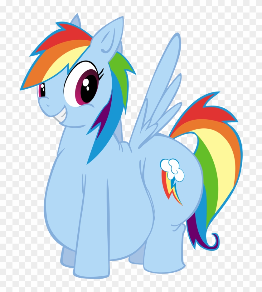 Fat, Obese, Rainbow Dash, Safe, Secretgoombaman12345, - Fat Animal Transparent Background Clipart #382848