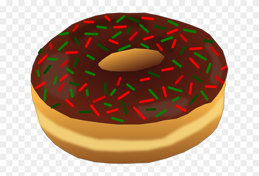 Christmas, Dessert, Donut, Sprinkles - Long John Donut Clip Art - Png Download #382871