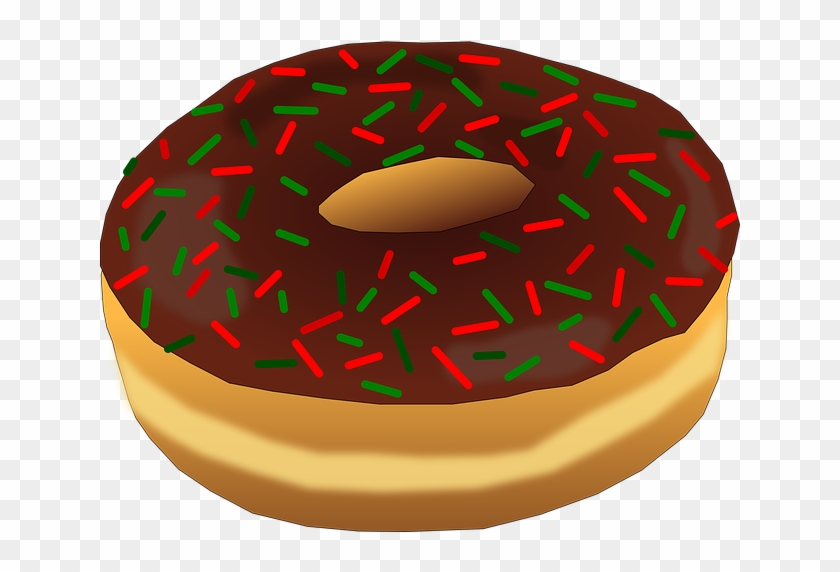 Christmas, Dessert, Donut, Sprinkles - Long John Donut Clip Art - Png Download