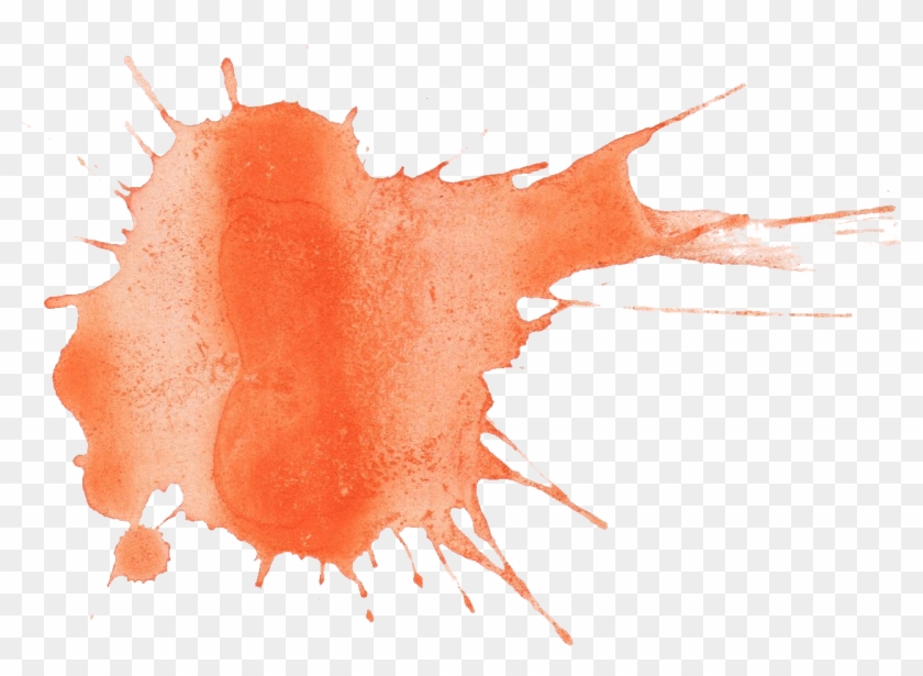 Orange Watercolour Splash Clipart #383054