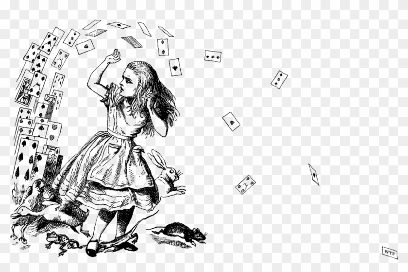 Alice About Cards Wtf - Original Edition Of Alice In Wonderland Clipart