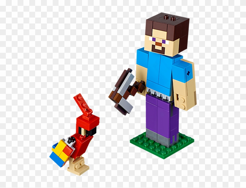 Minecraft™ Steve Bigfig With Parrot - Lego Minecraft 2019 Clipart