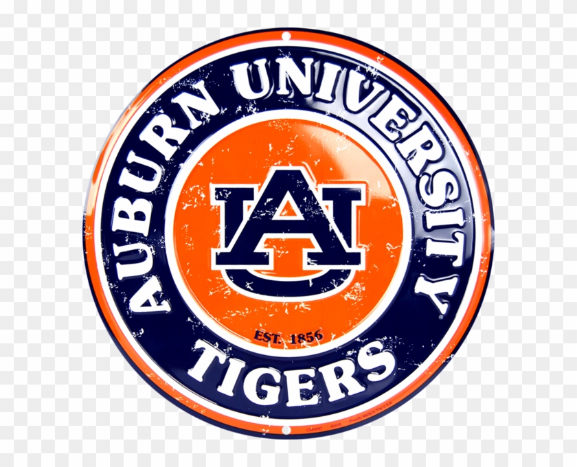 Auburn Tigers Circle Sign - Auburn Sign Clipart #383993