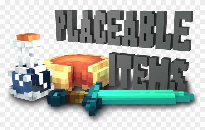 Placeable Items Minecraft Mod The Goal - Minecraft 3d Rotating Block Clipart #384078