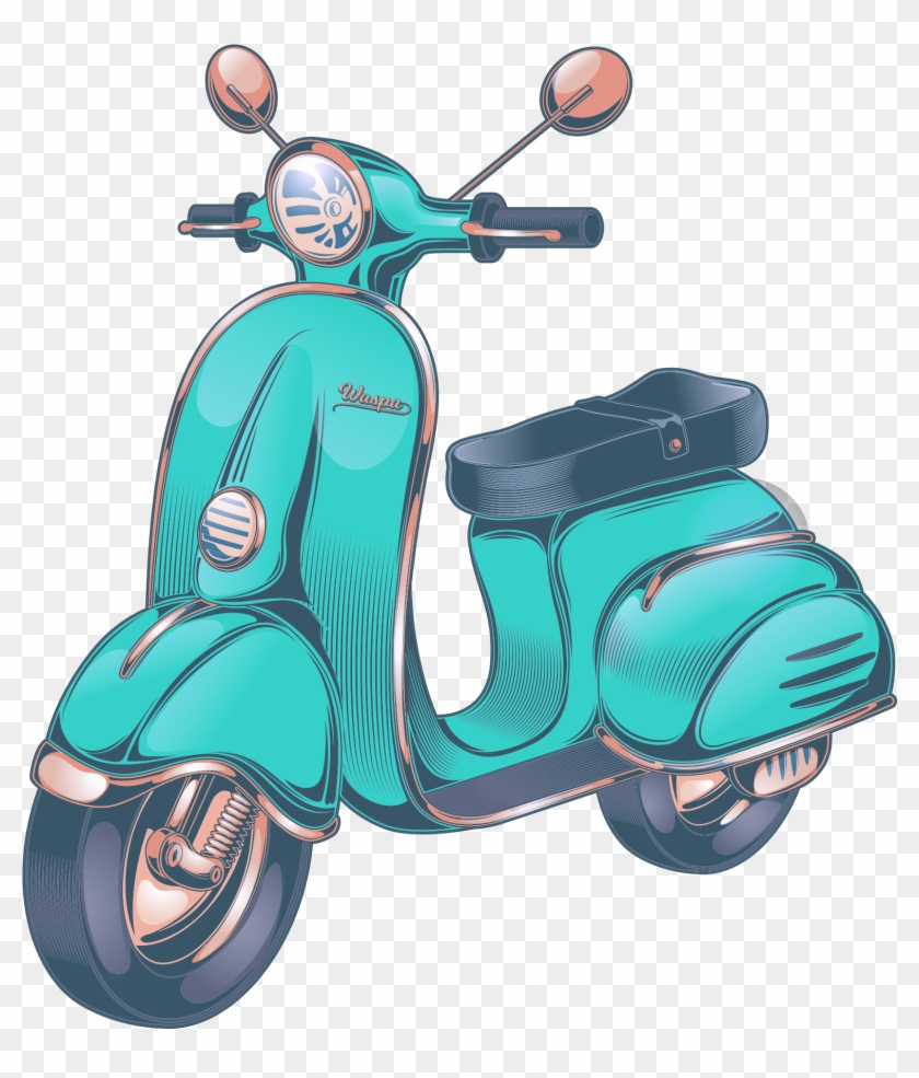 Download - Moped Drawing Clipart #384622