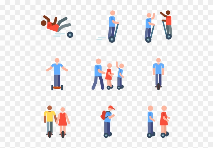 Self Balancing Electric Scooters Clipart #384747