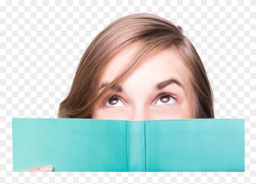 Girl Behind Book - Definicion De Reporte De Lectura Clipart #384770