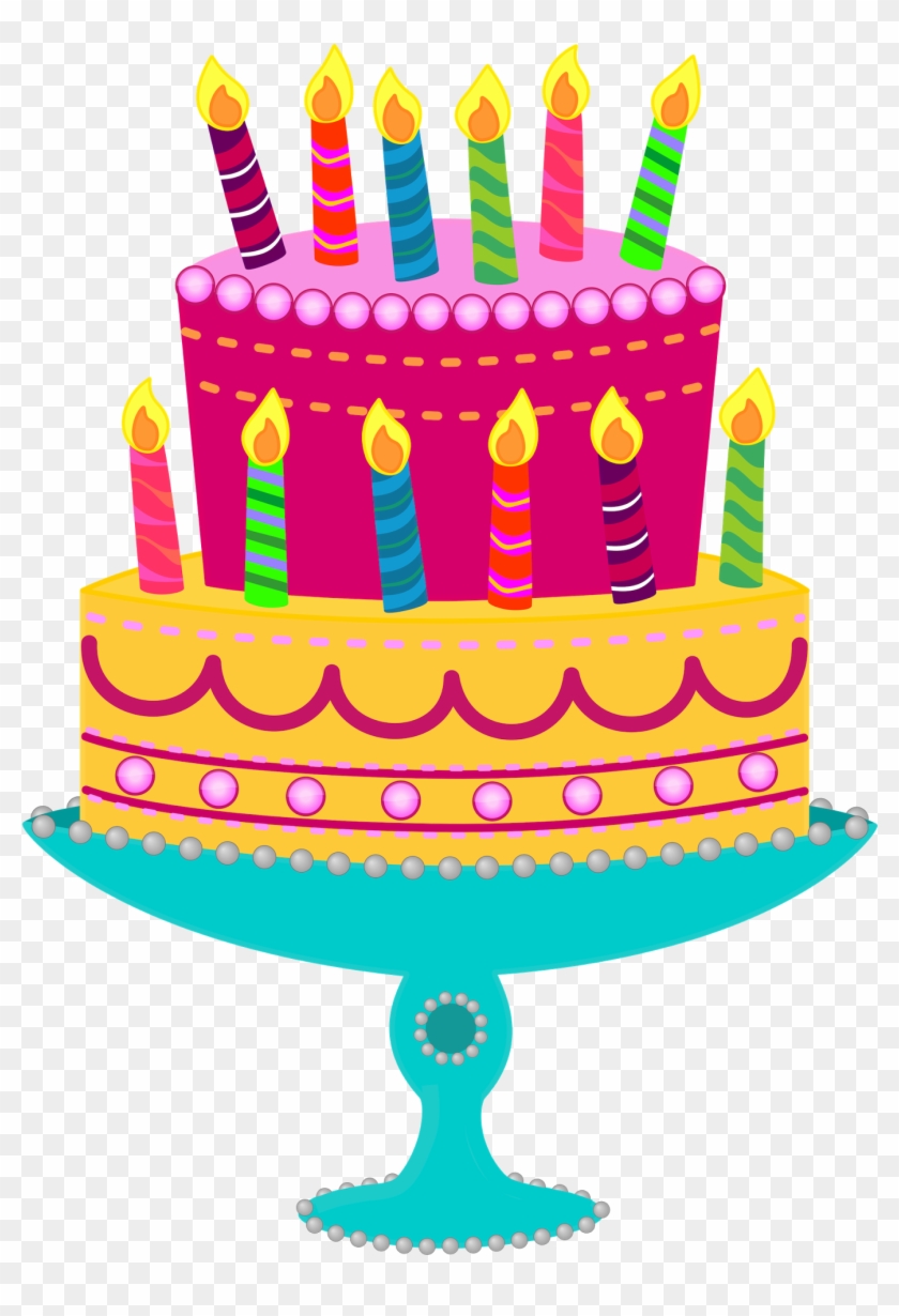 Birthday Cake Clip Art Remarkable Happy Clipart Black - Tiered Birthday Cake Clipart - Png Download