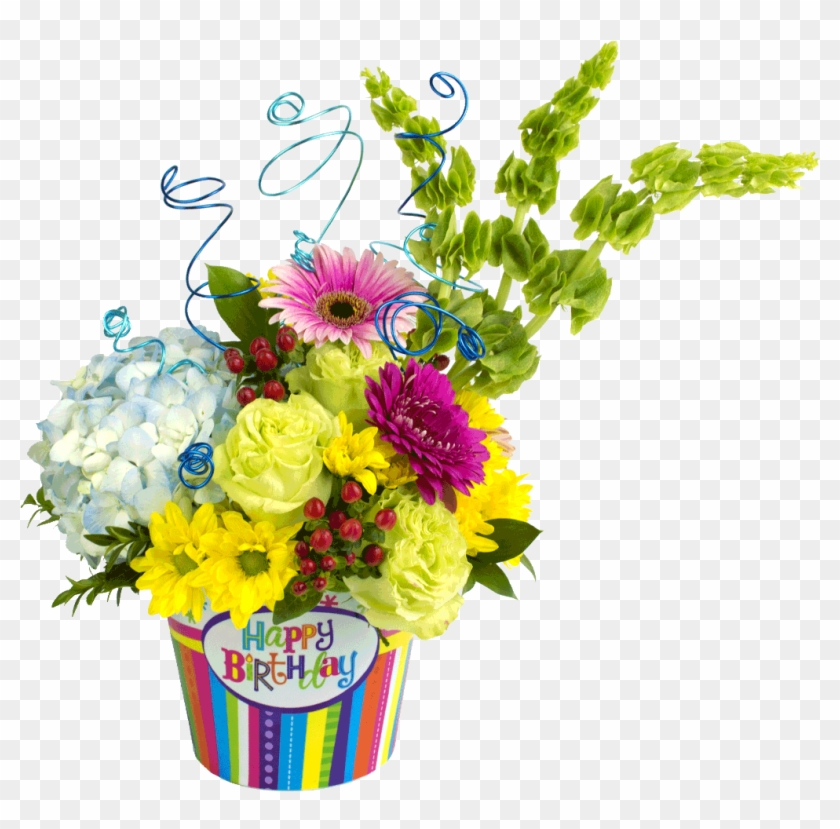 Happy Birthday Flowers Png Clipart #385605