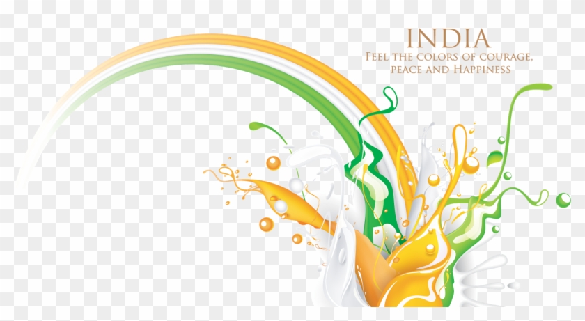 Splashy Indian Flag Png Vector Images Free Downloads - Graphic Design Clipart