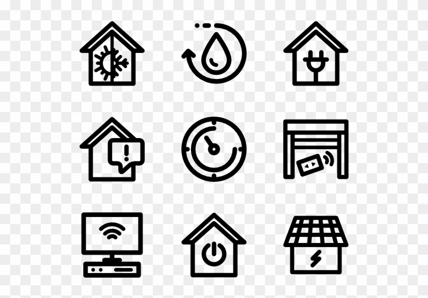 Linear Smart Home - Communicative Media Icons Png Clipart