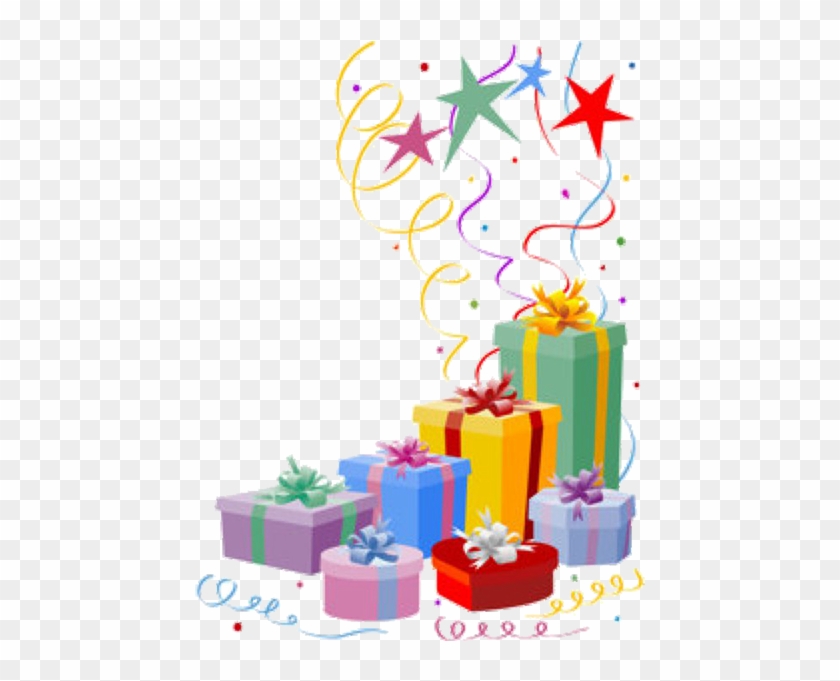 Gifts - Birthday Gift And Cake Png Clipart #385744