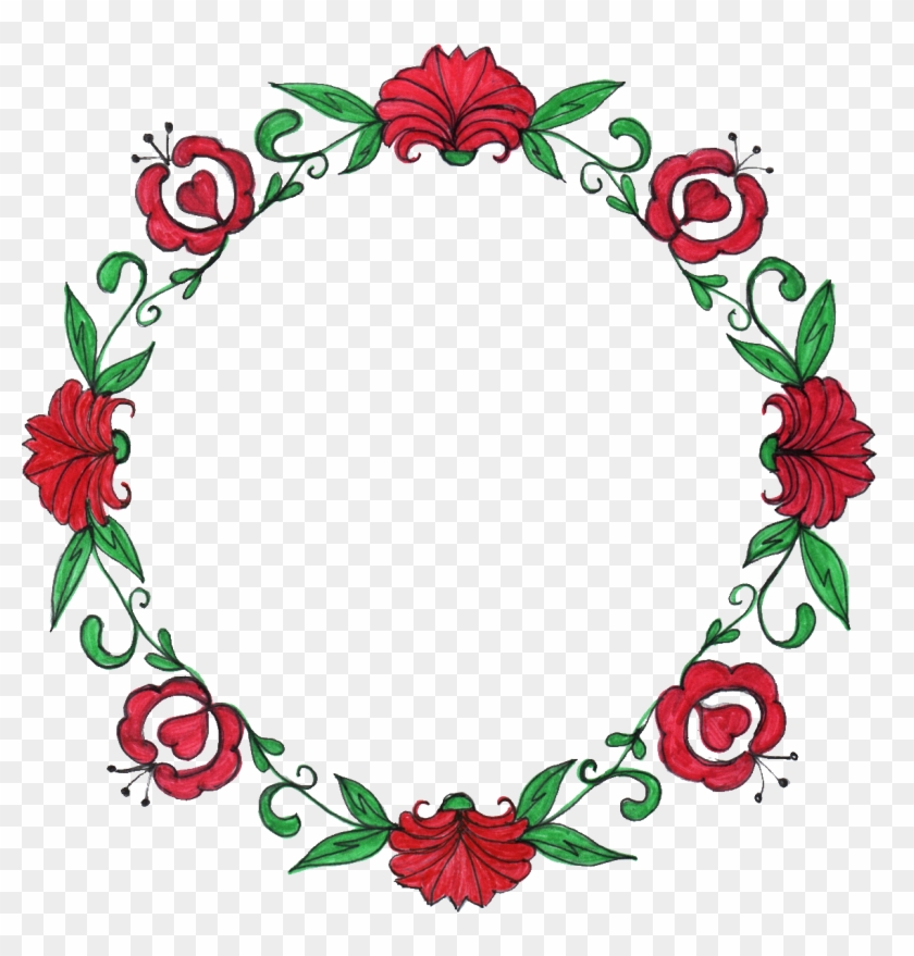 Free Download - Flower Circle Border Png Clipart #385779
