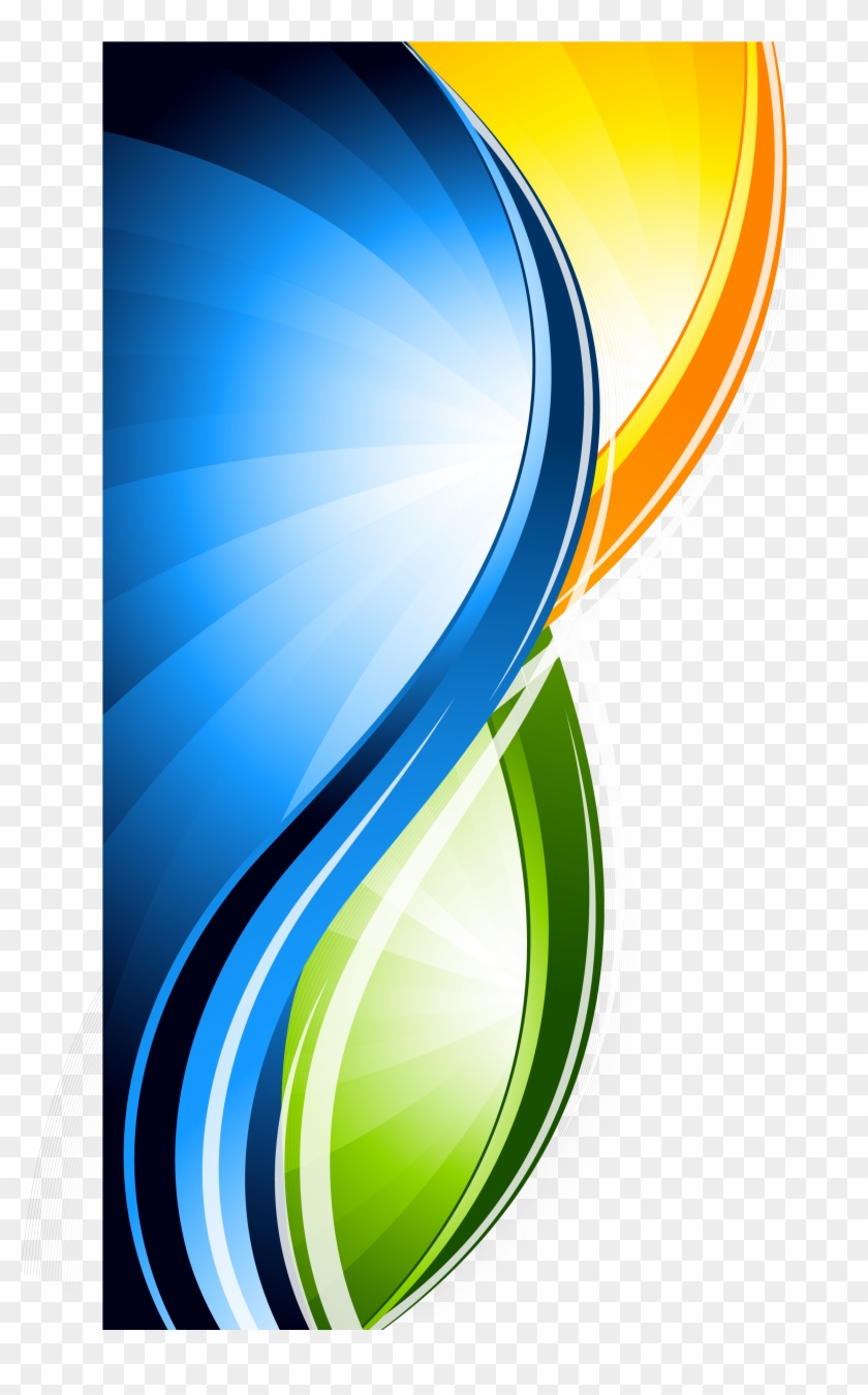 Graphic Abstract Material Lines Vector Design - Blue And Yellow Vector Background Design Clipart