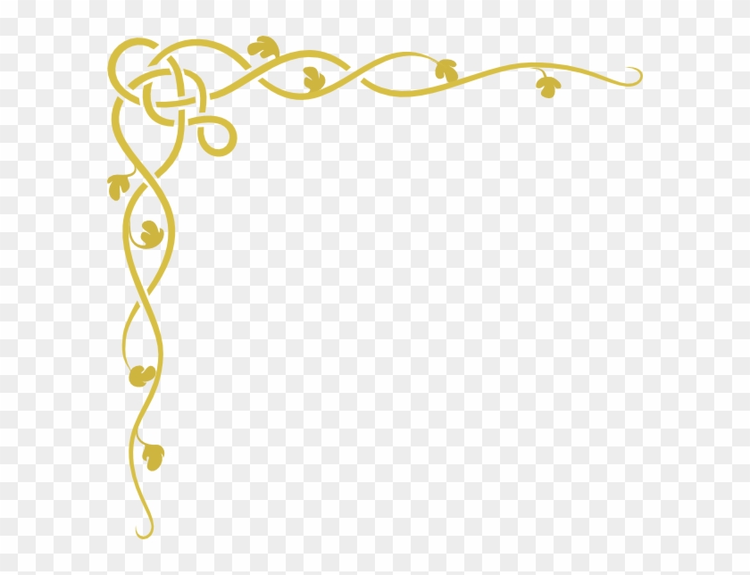 Fancy Christian Lines And Borders - Gold Corner Border Png Clipart #386544