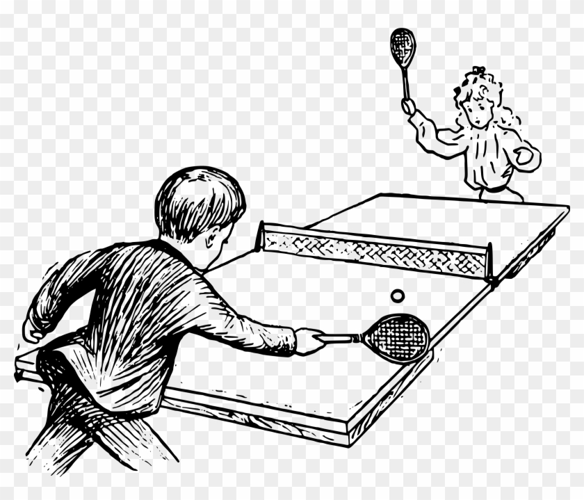 This Free Icons Png Design Of Kids Playing Ping Pong Clipart