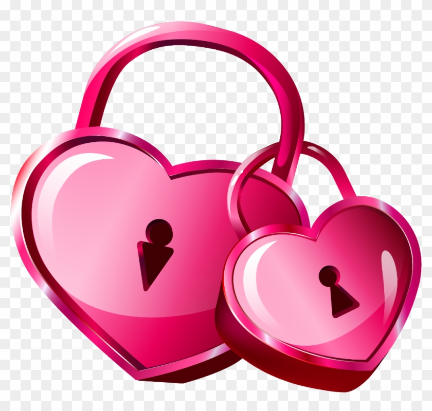 Heart Locks Transparent Png Clip - Locks Clipart #386745