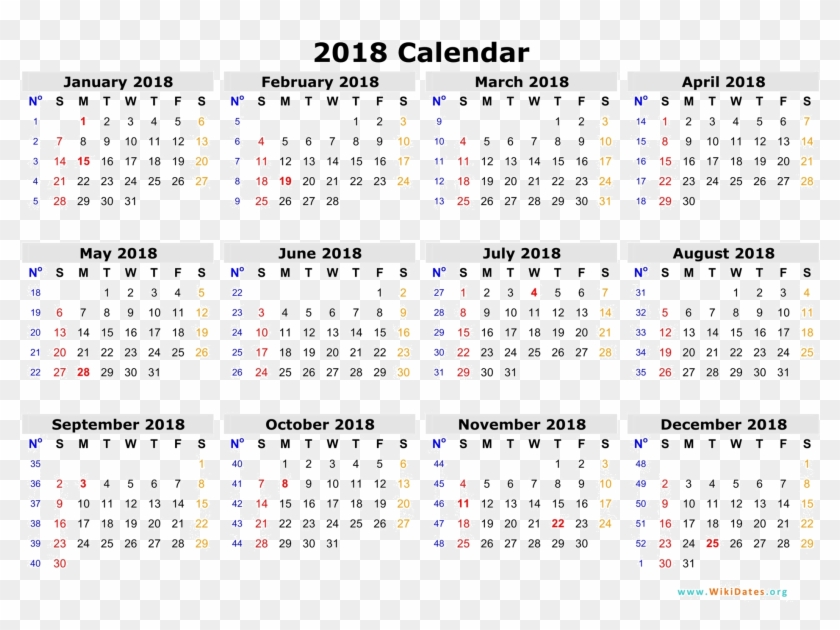 Calendar 2018 Png Transparent - 2018 Singapore Calendar With Public Holiday Clipart #387137