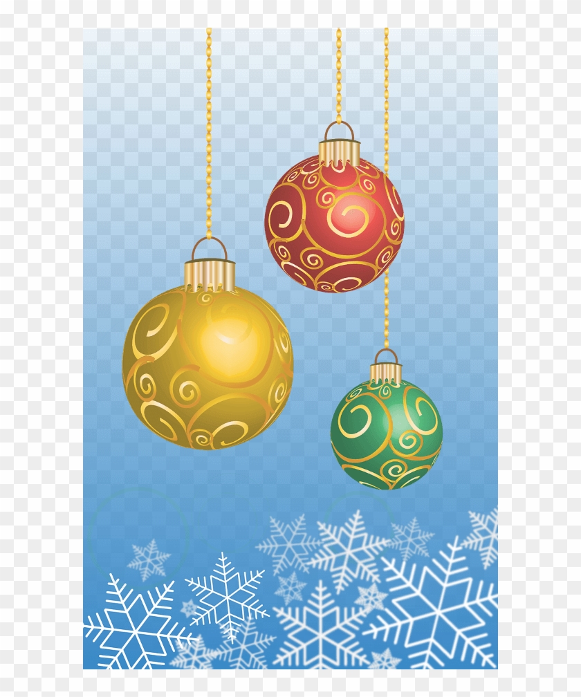 Christmas Balls Card Vector - Islamic New Year 2017 Greetings Clipart #387527