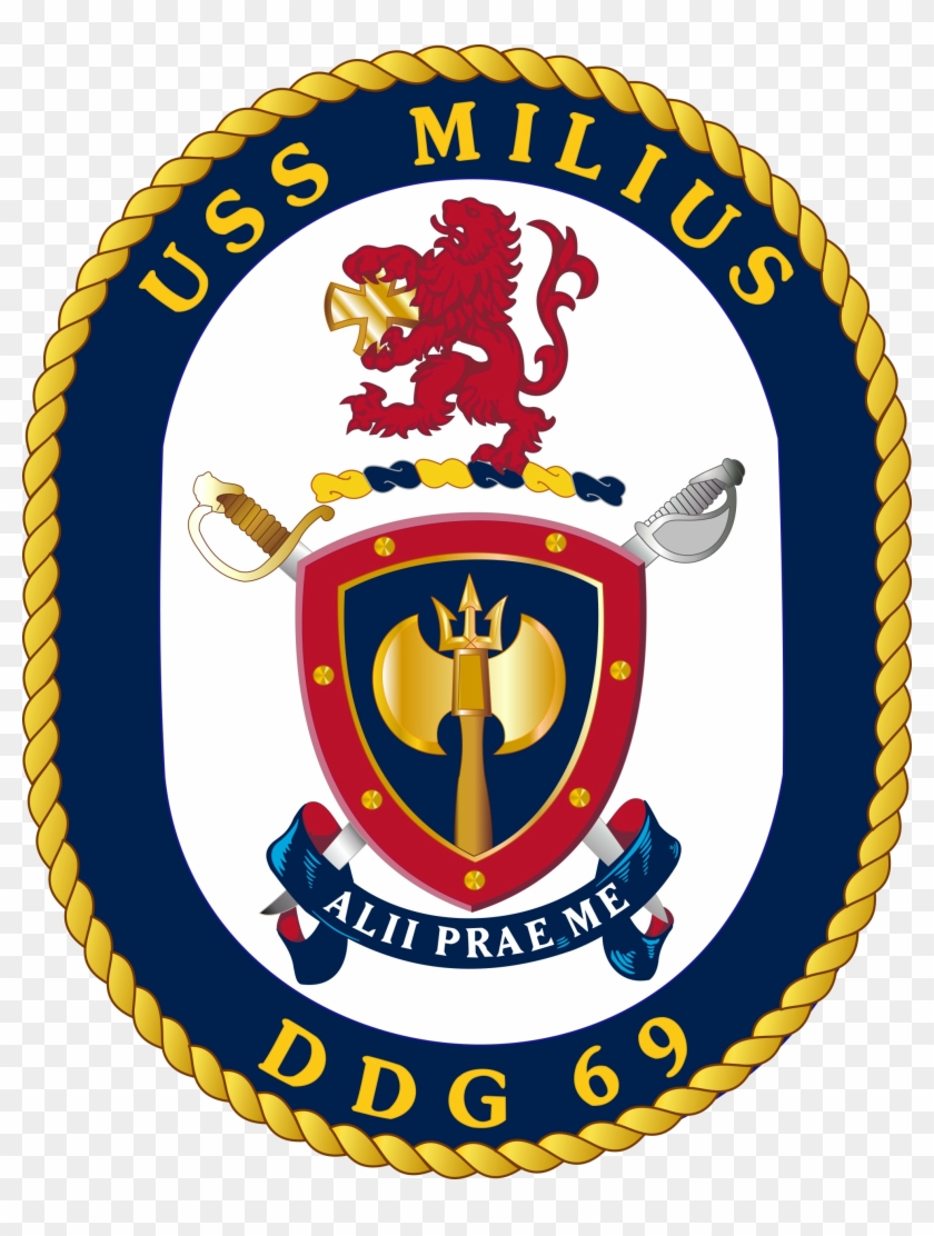 Uss Milius Ddg-69 Crest - Uss Sioux City Crest Clipart #387745
