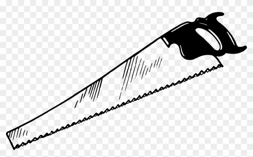 Crosscut Saw Hand Saws Hand Tool Drawing - Crosscut Saw Tool Drawing Clipart