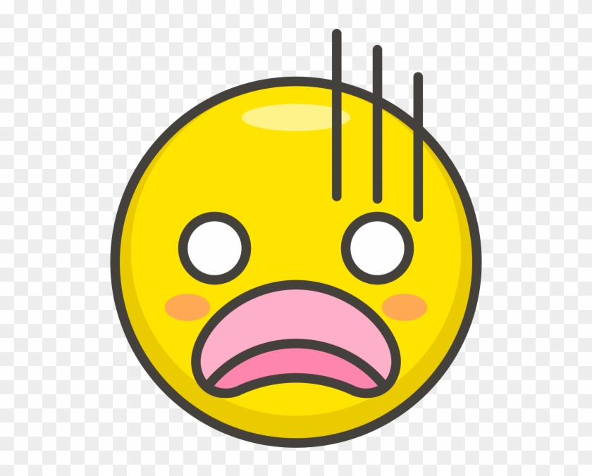 Anguished Face Emoji - Vector Graphics Clipart #388013
