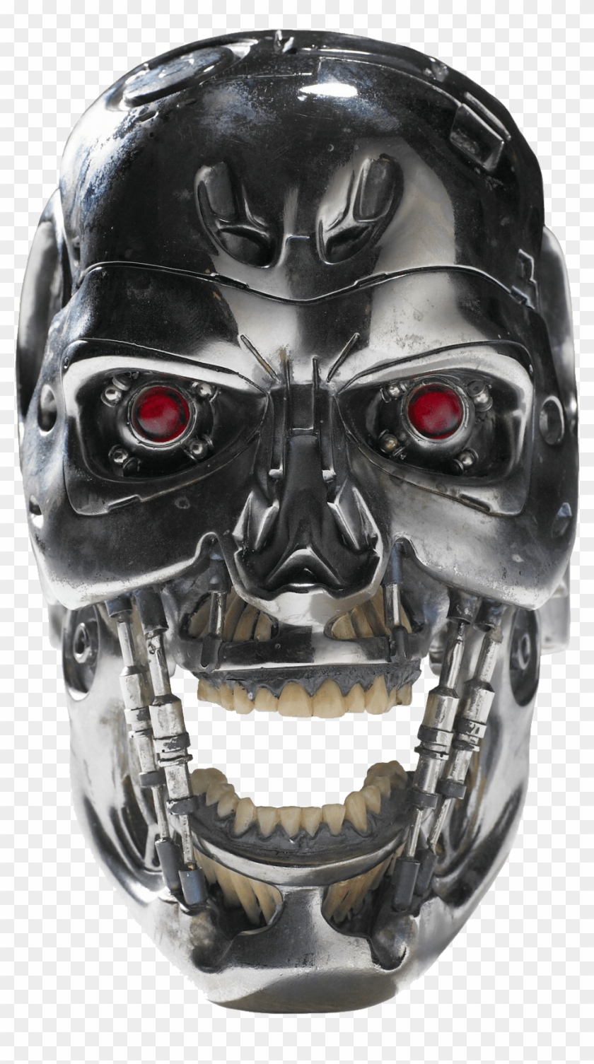 Terminator Skull Head Png - Terminator Face Effect Png Clipart #388275