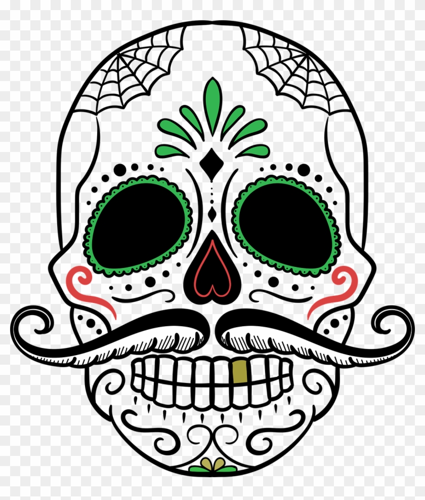 Sugar Skull Painting - Dead Of The Dead Skull Clipart #388302