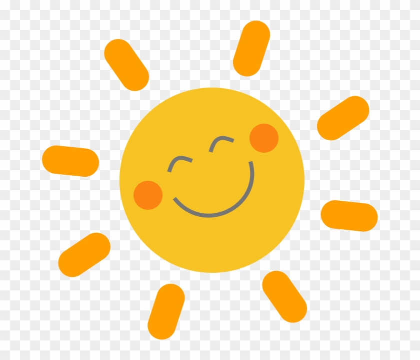 Happy & Ecstatic Sel Sun - Mostly Sunny Symbol Weather Clipart