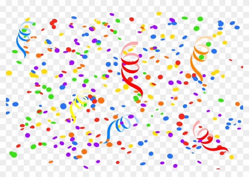 Confetti - Calligraphy Colorful Happy Birthday Clipart