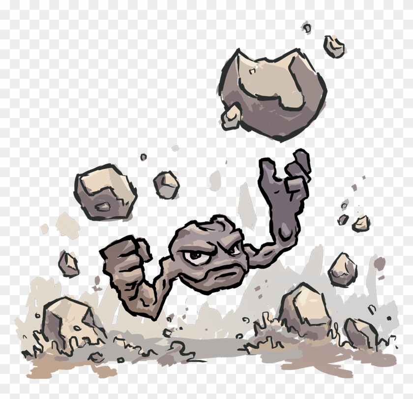 Geodude Used Rock Throw By Shamsnelson - Geodude Rock Throw Clipart