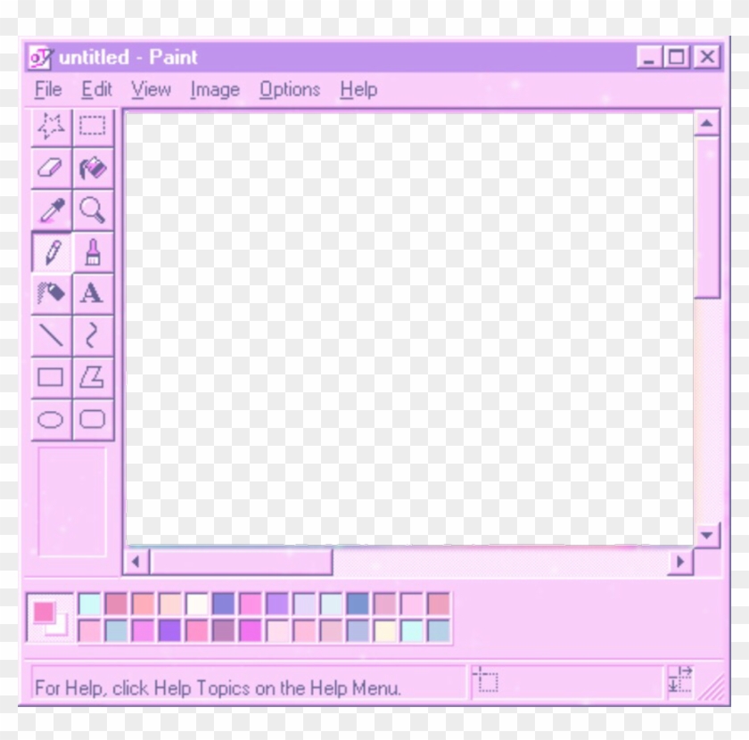Transparent Background Microsoft Paint - Ms Paint Aesthetic Transparent Clipart