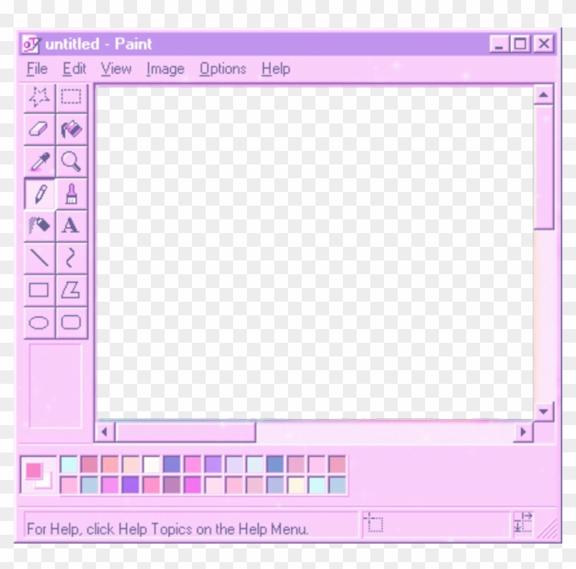 Transparent Background Microsoft Paint - Ms Paint Aesthetic Transparent Clipart #3800307