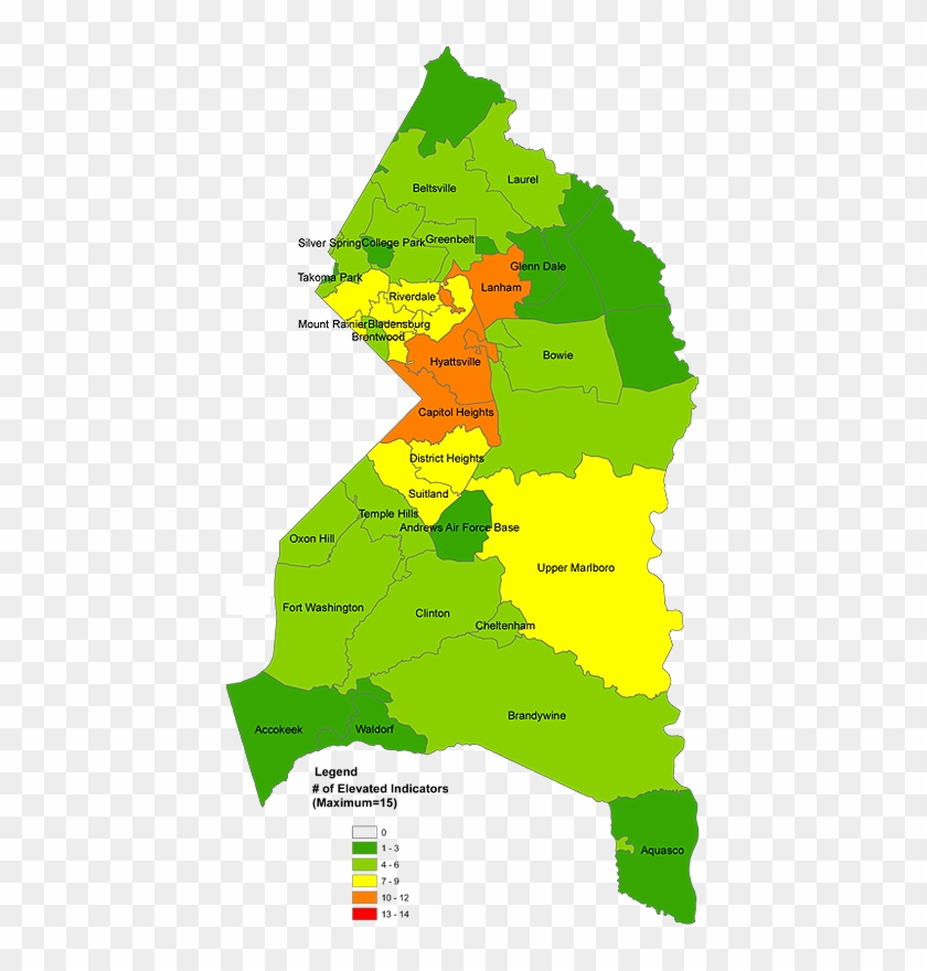 Maryland Map With Cities Prince George S County Md - Map Of Pg County Md Clipart #3800530