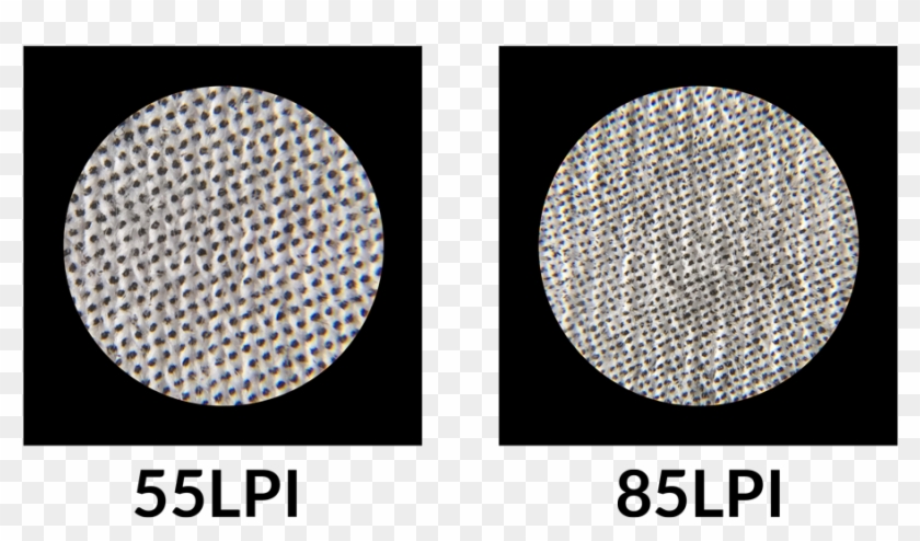 55 Vs 85 Dots - 55 Lpi Screen Printing Clipart