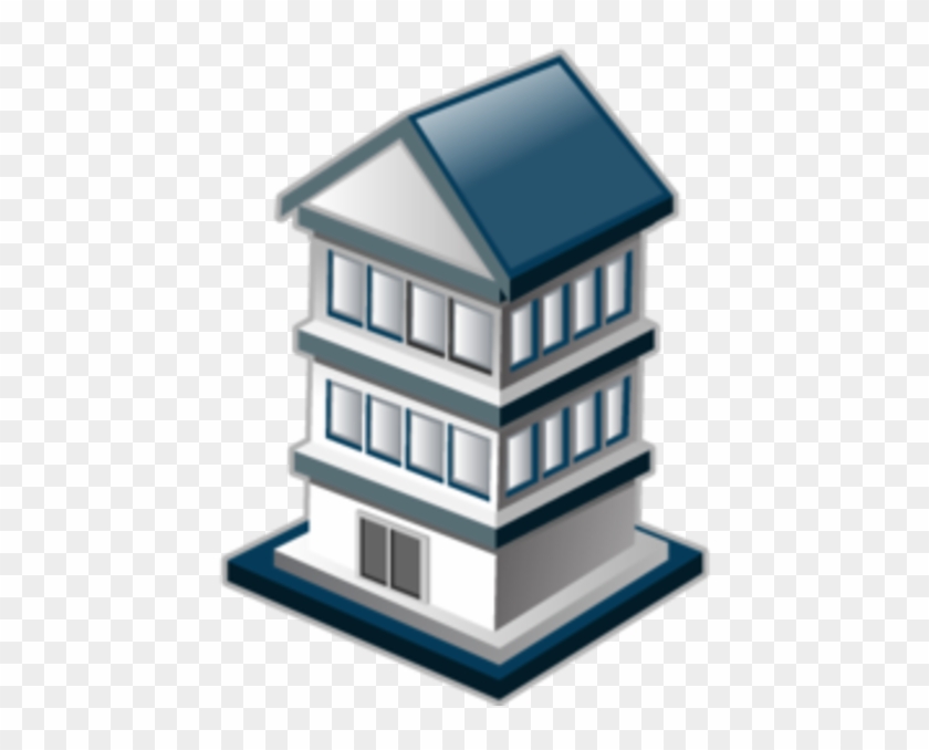 Apartment Clipart Flat Roof - Apartment Icon 3d - Png Download #3801383