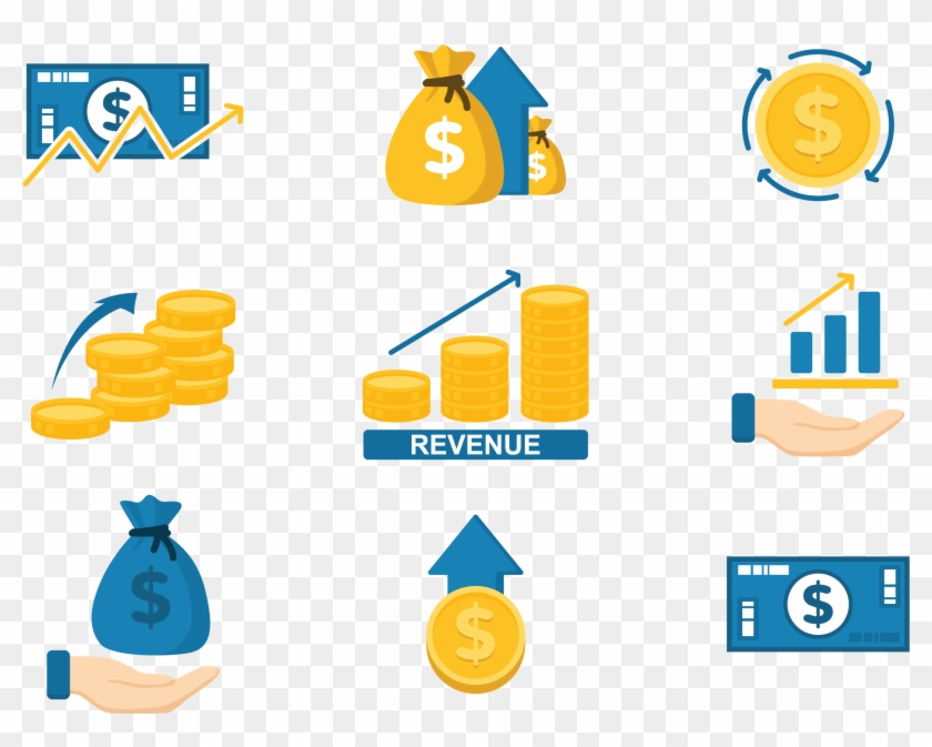Inkomster Ikoner Vector - Revenue Increase Vector Png Clipart