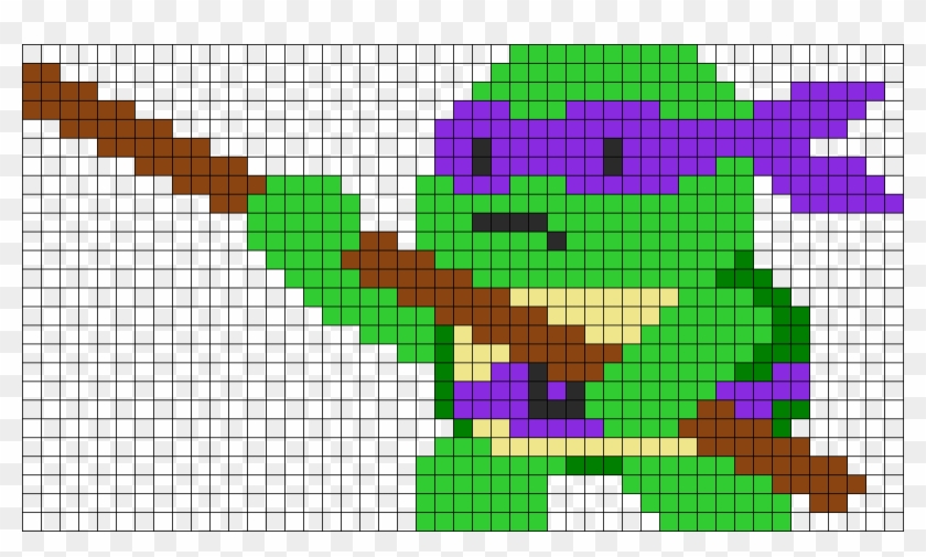 Donatello Tmnt Perler Bead Pattern / Bead Sprite - Perler Bead Patterns Tmnt Clipart #3801612