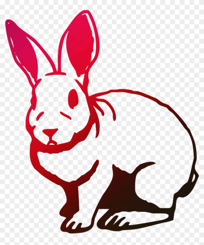 Dingbat Font Domestic Hare Rabbit Free Download Png - Domestic Rabbit Clipart #3801682