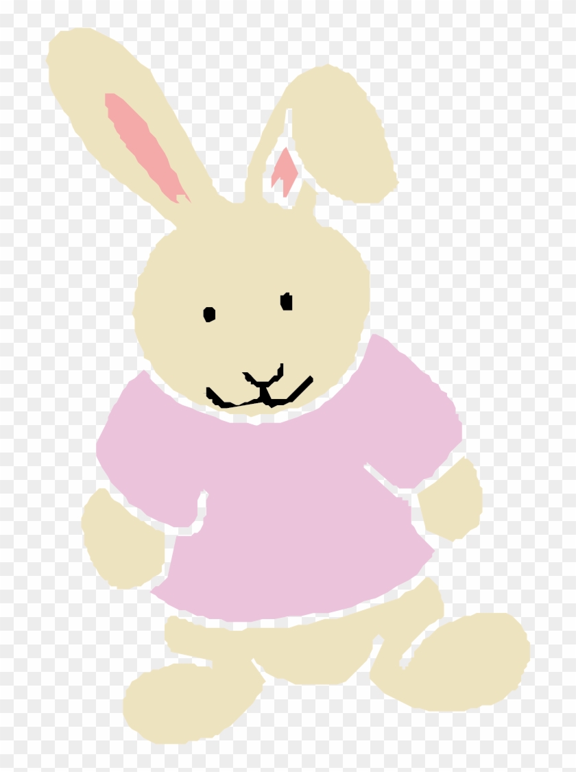 Rabbit Cartoon Clip Art Red Cute Little - Rabbit - Png Download #3801782