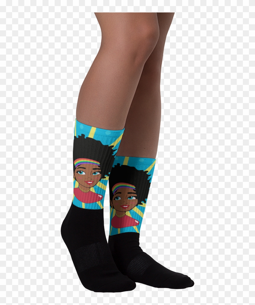 Chocolate Ancestor, Llc- Pop Starburst Diva Black Foot - Police Pig Socks Clipart #3802730