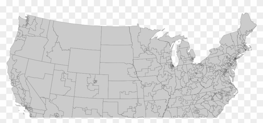 Blank Us Congressional District Map Clipart